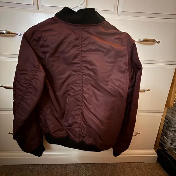 Coach Men's Deep Red Bomber Jacket - Picture 4 of 5